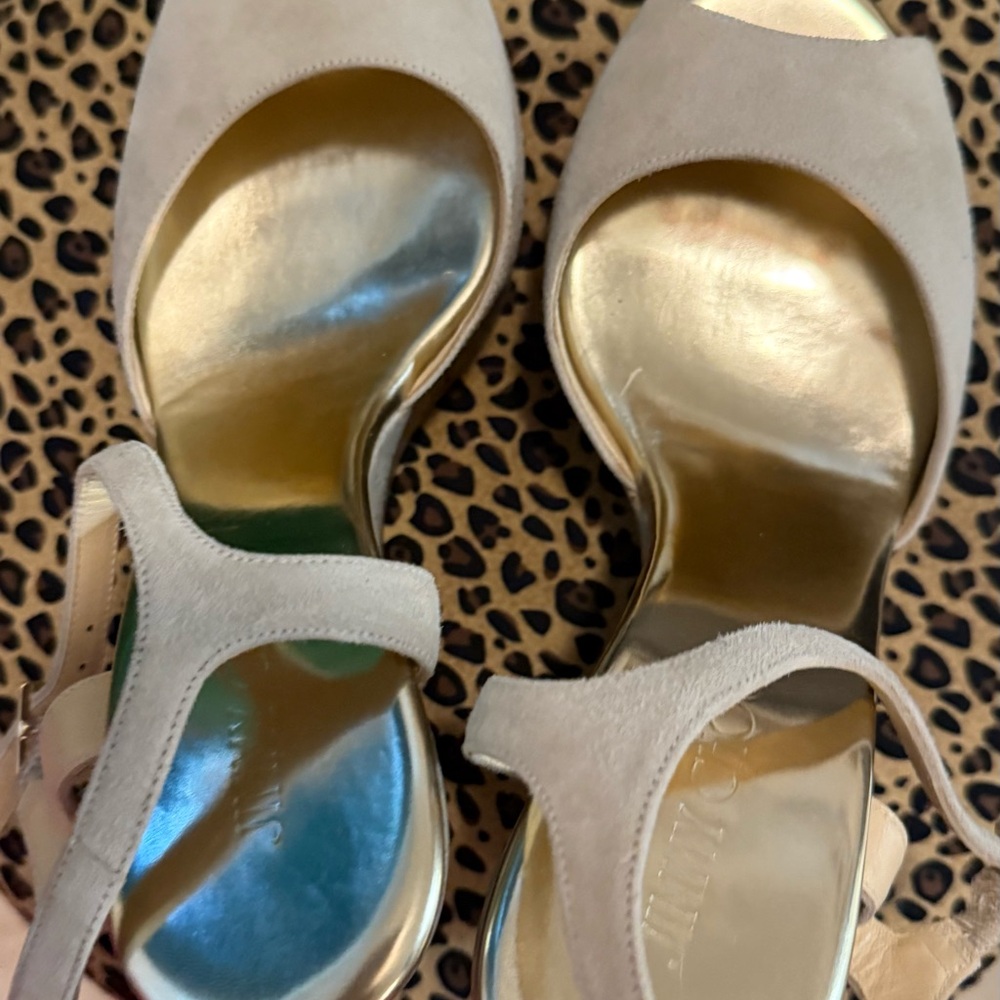 Jimmy Choo Perla 70mm Suede/ cork wedge sandal